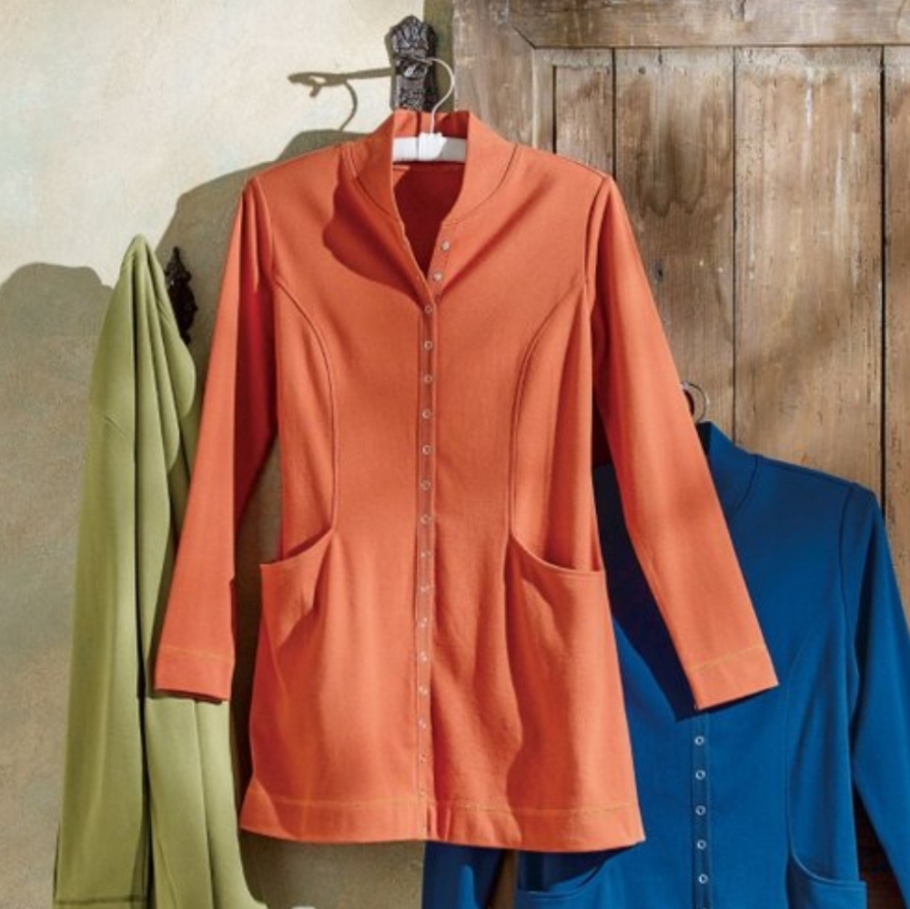 SOFT SURROUNDINGS Northport Snap Jacket Paprika LP
